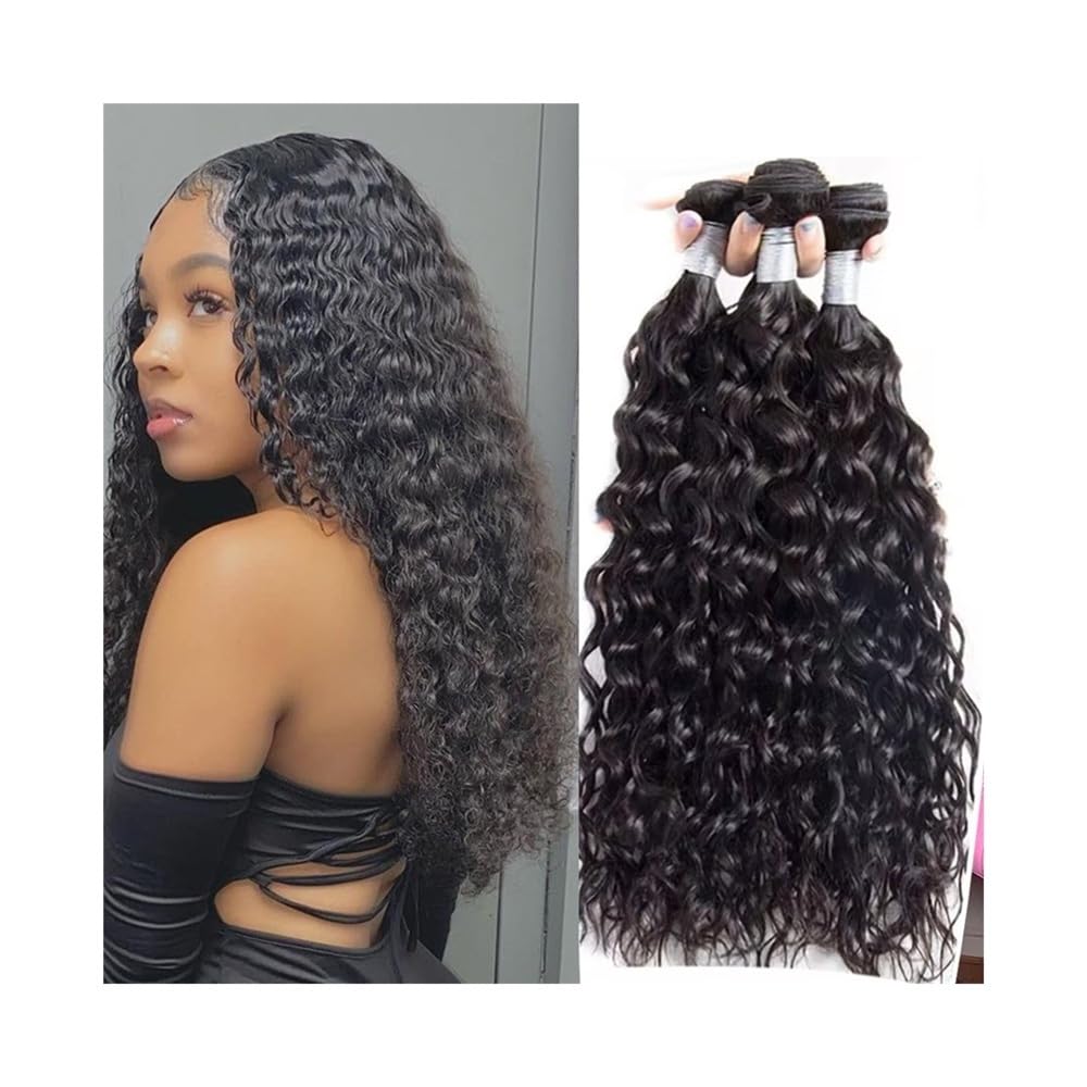 Extensiones de cabello humano brasileño húmedo y ondulado en pack de 20 22 24 pulgadas
