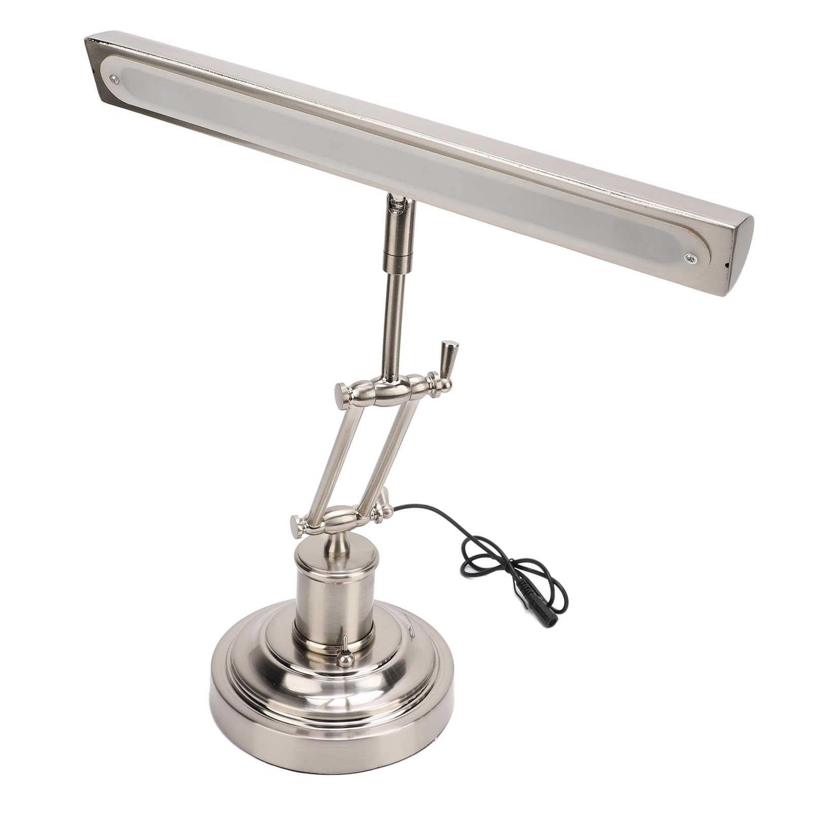 Pyhodi Lampe de Piano Rétro, Lumière de Piano, des Yeux Multifonctionnelle à Gradation Tactile, Lampe de Bureau LED à Double Bras, Variateur à 3 Positions 2700K, Faible