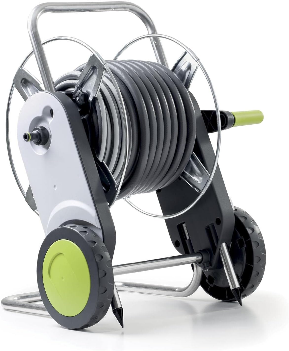 GF Garden 82ft. Hose Kit Concept Metal Plus Reels Cart - Green : Patio, Lawn & Garden