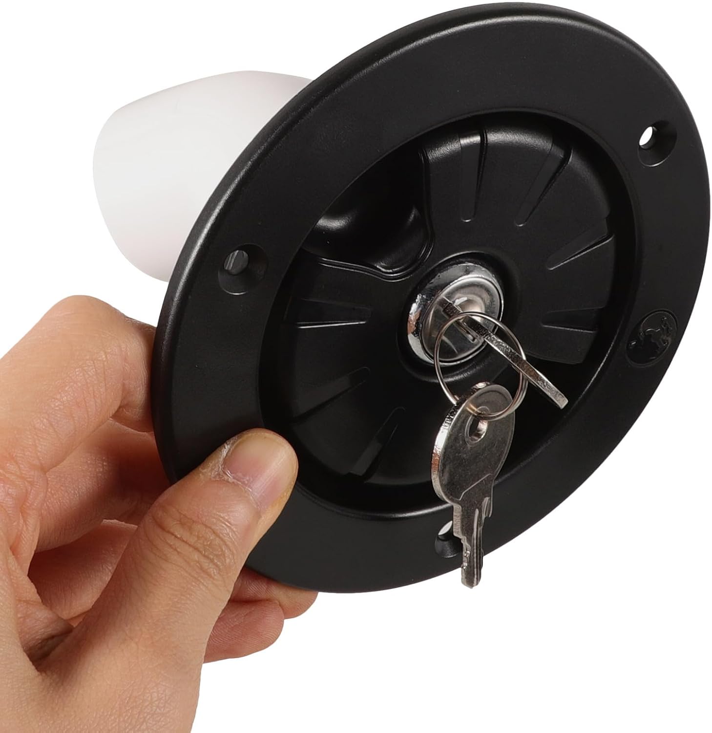 balacoo Rv Water Fill Cap with Gravity Feed Freshwater Inlet Leakproof Round Abs Water Tank Inlet Connection for Camper