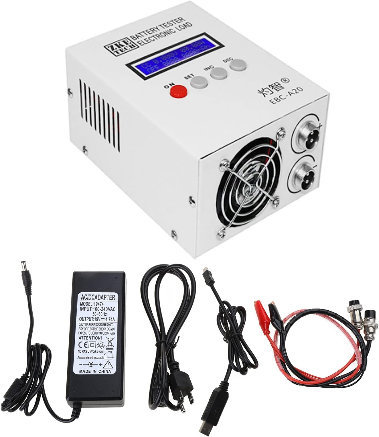 EBC-A20 Tester 30V 20A 85W Lithium Lead-acid Batteries Capacity Test 5A 20A Discharge Support PC Software Tester Automotive Auto Tester And Charger
