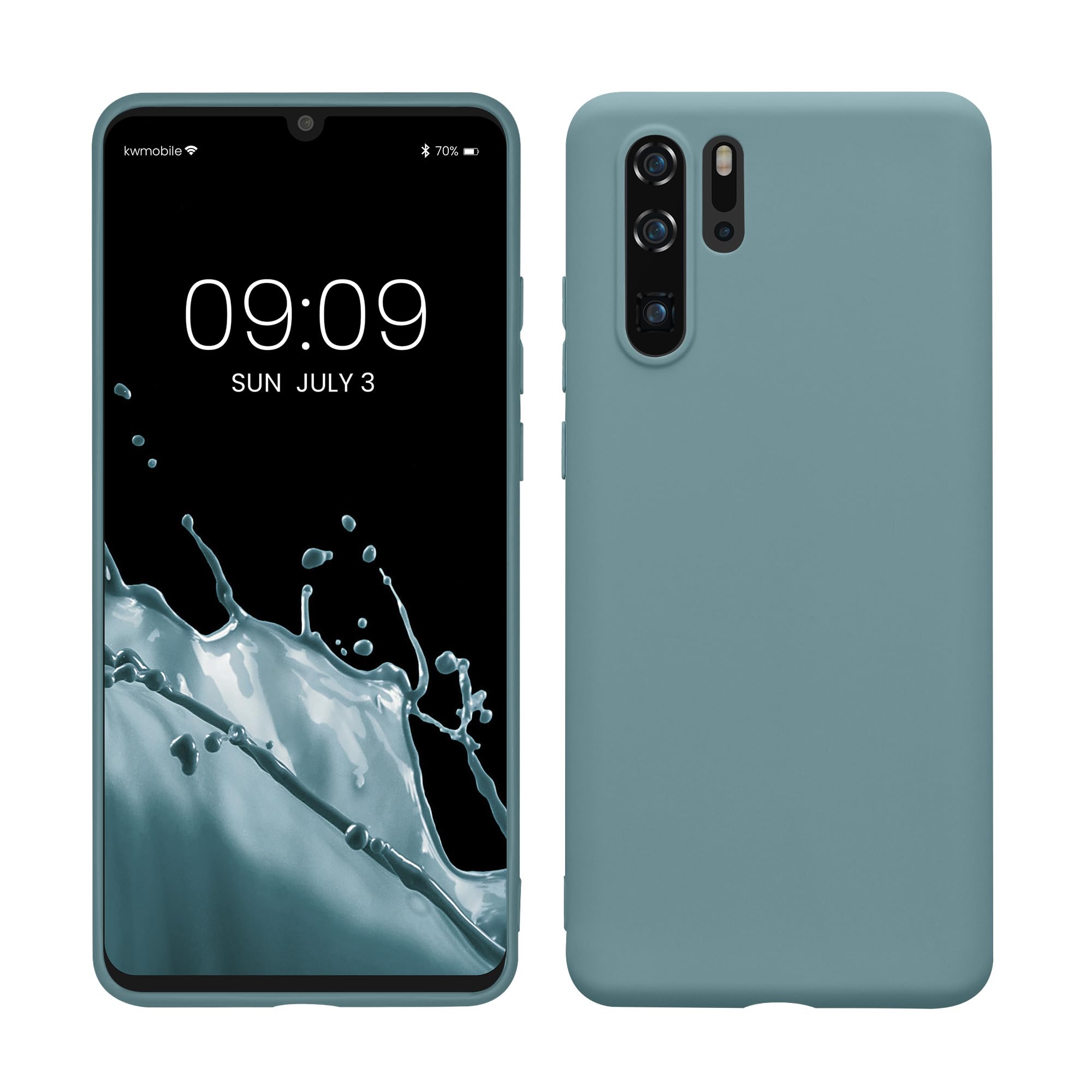 kwmobile Case for Huawei P30 Pro Case - Soft Cover - Shockproof TPU Material - Wireless Charging - Antique Stone