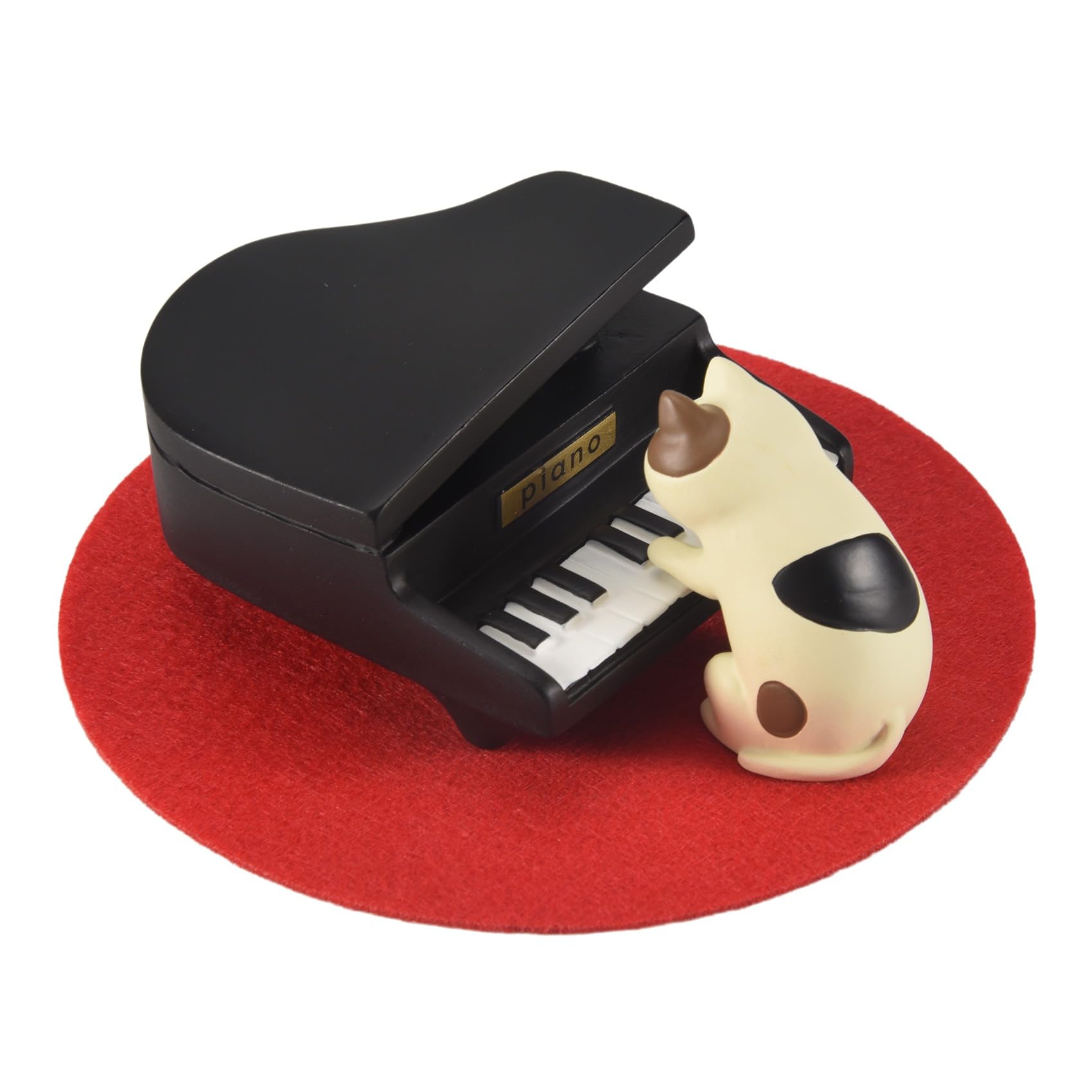 CTRLZS Cute Piano Cats Figurines Little Sculpture of Adorable Cats As Shown Resin for Desk Decor in Bedroom or Garden