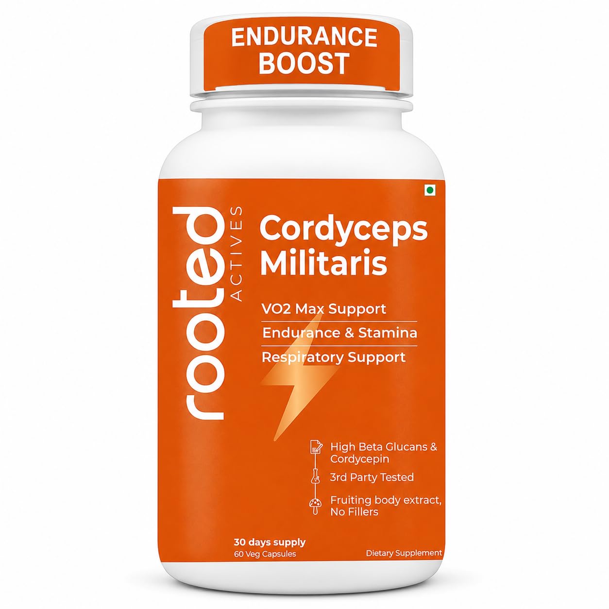 Active's Cordyceps Mushroom - Performance Mushroom Supplement for Energy, Immunity, Fitness Support Supplement to Aid Oxygen Uptake, Testosterone & Virility, Stamina Support (60 Caps)-image-47