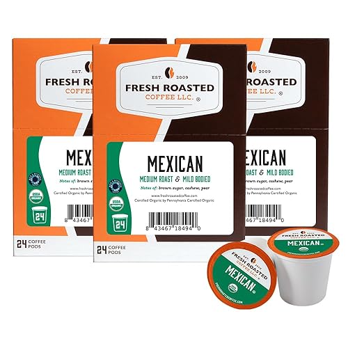 Miniatura 351 de Fresh Roasted Coffee, Crema Brûlée, cápsulas de café saborizadas, compatible con K-Cup, 24