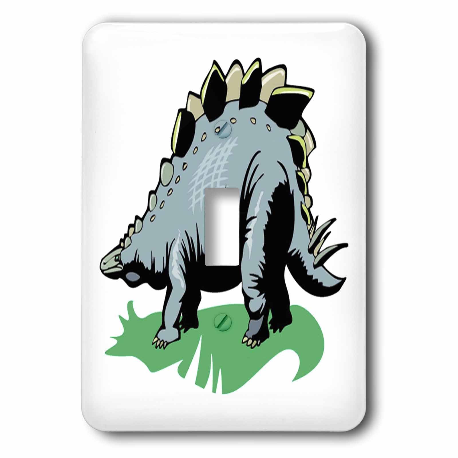 Interrupteur à baïonnette robuste motif dinosaure 3dRose lsp_48206_1 gris lavable