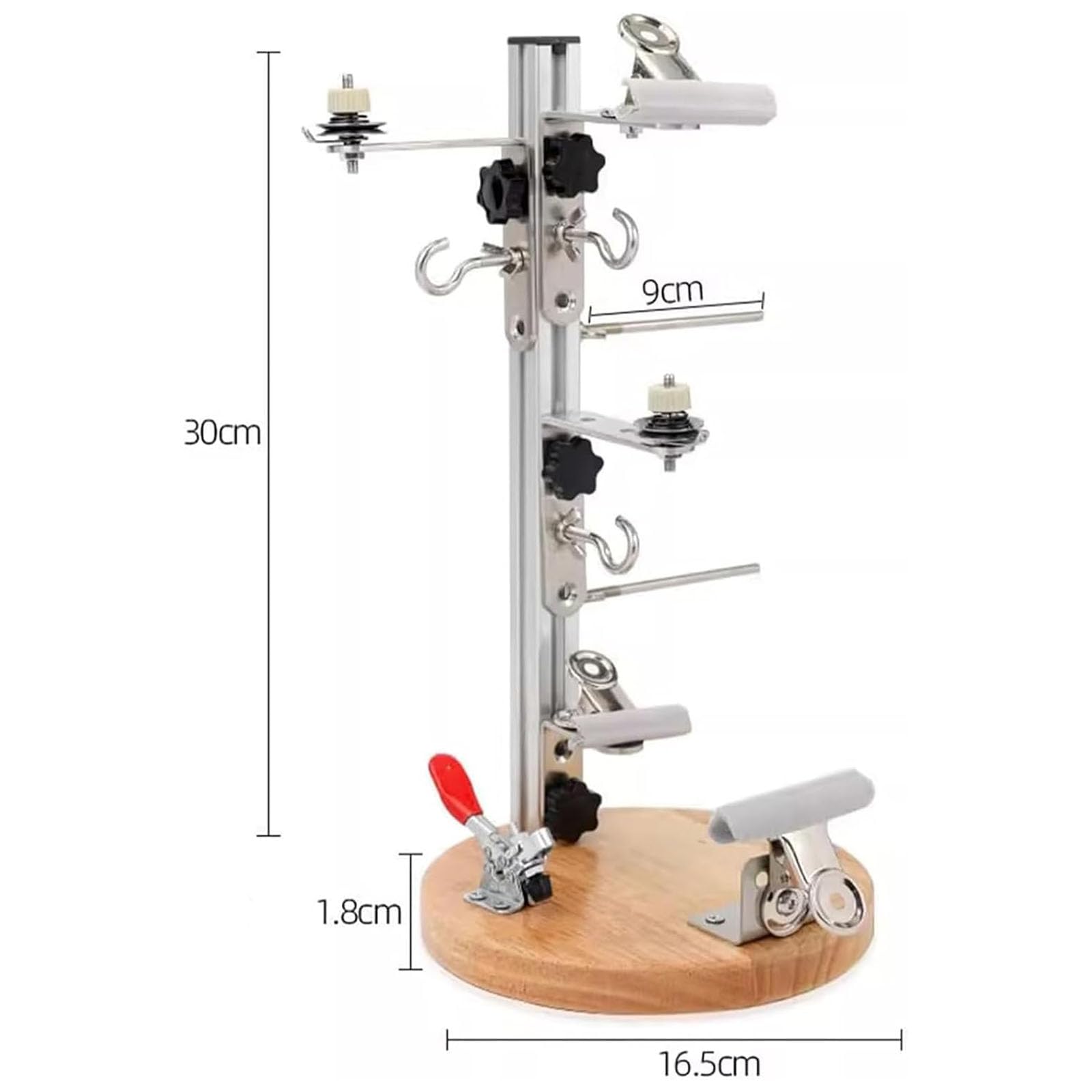 Soporte de cordón trenzado, plantilla ajustable de madera, herramienta de manualidades para hacer joyas y proyectos creativos