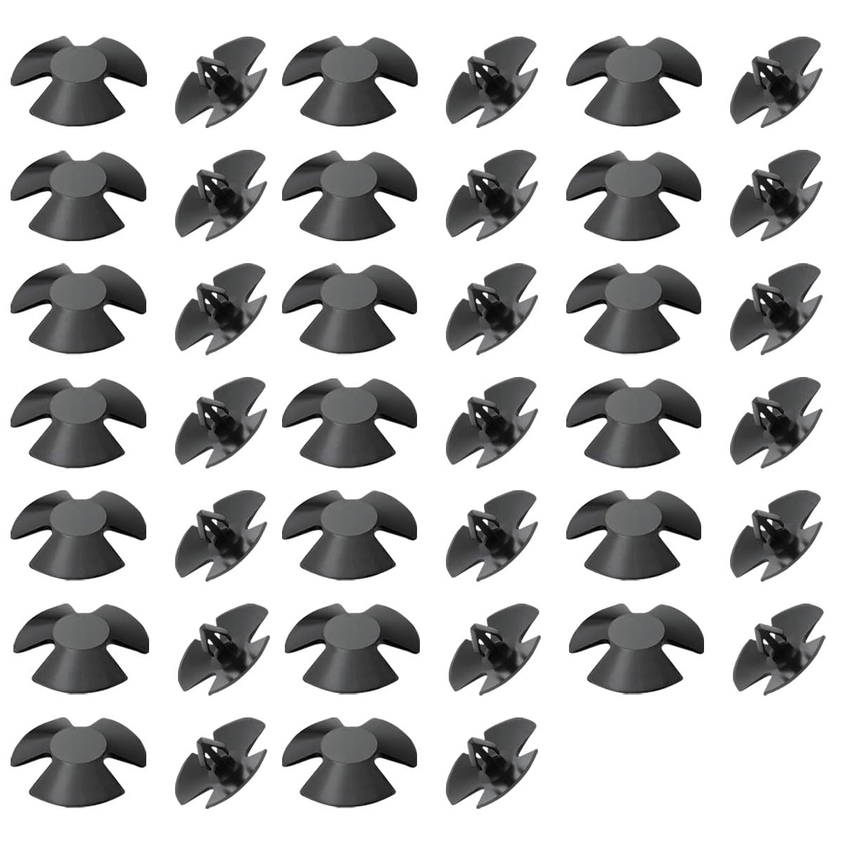 Car Hood Insulation Retainers, Nylon Clip Fasteners for Most Cars, Push-Type Push Pin Screws Replacement, Bumper Cover Retainer Clips Replace OEM 4878883AA LH LHS (40PCS)
