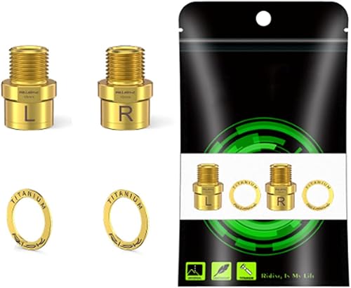 Extensores de pedal de bicicleta, espaciador de pedal extendido de aleación de titanio con arandelas, extensores de pedal hueco extendidos de