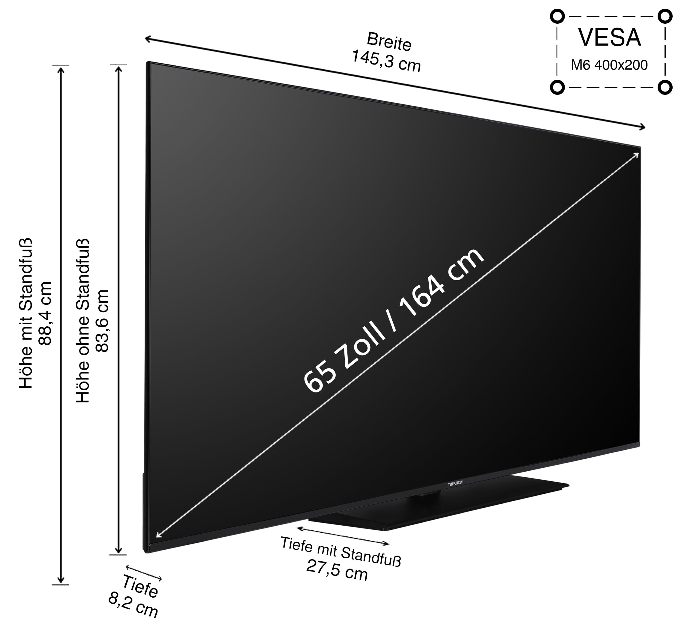 Telefunken Android TV Fernseher (4K UHD Smart TV 65 Zoll – Bild 3