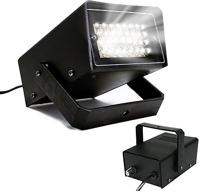 ENUOLI Mini Strobe Light-32 Super Bright LED Light Bulbs for Halloween,Variable Flash Speed Control Flashing Lights for Christmas,Clubs,Stage Light Effect,Disco,Bars,Party Lights(White Color)