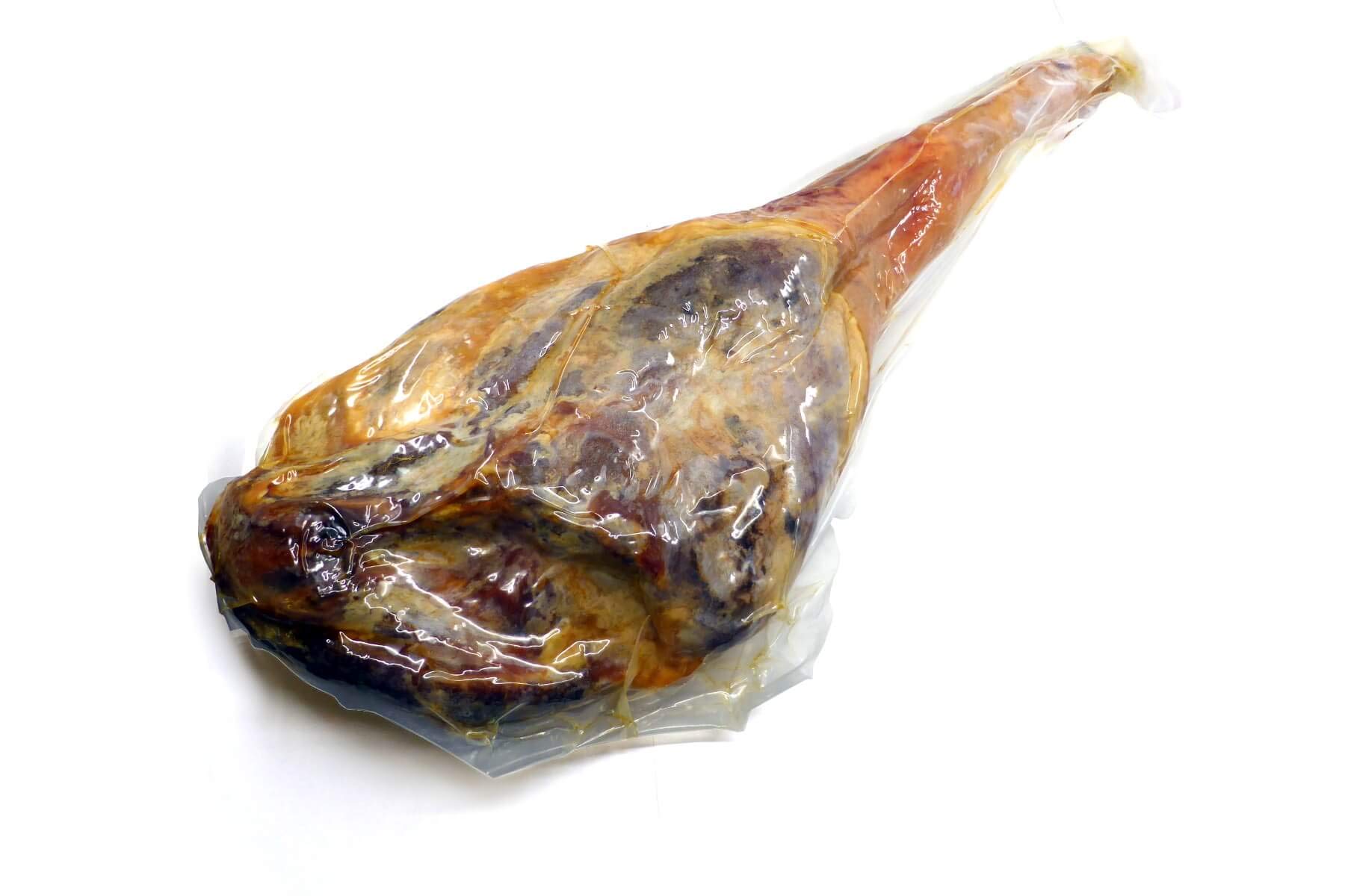 Serranoschinken RESERVA +15 Monate luftgetrocknet JAMONJA ganzer Schinken mit Huf aus Teruel ohne Halterung