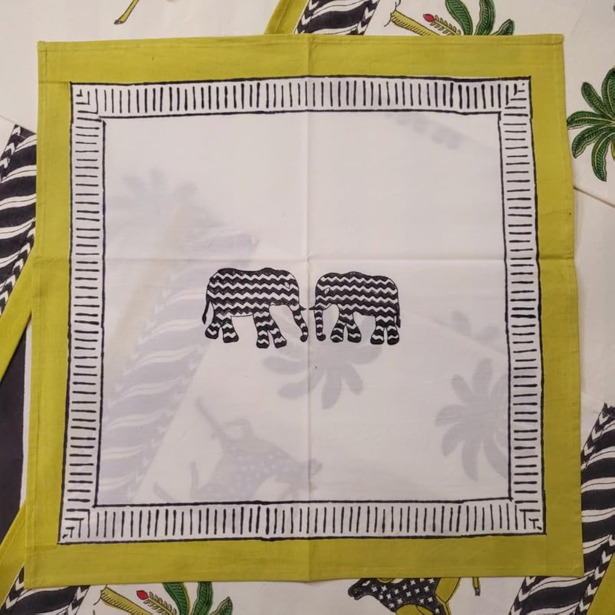Cotton Canvas Table Mats with Pure Cotton Napkins