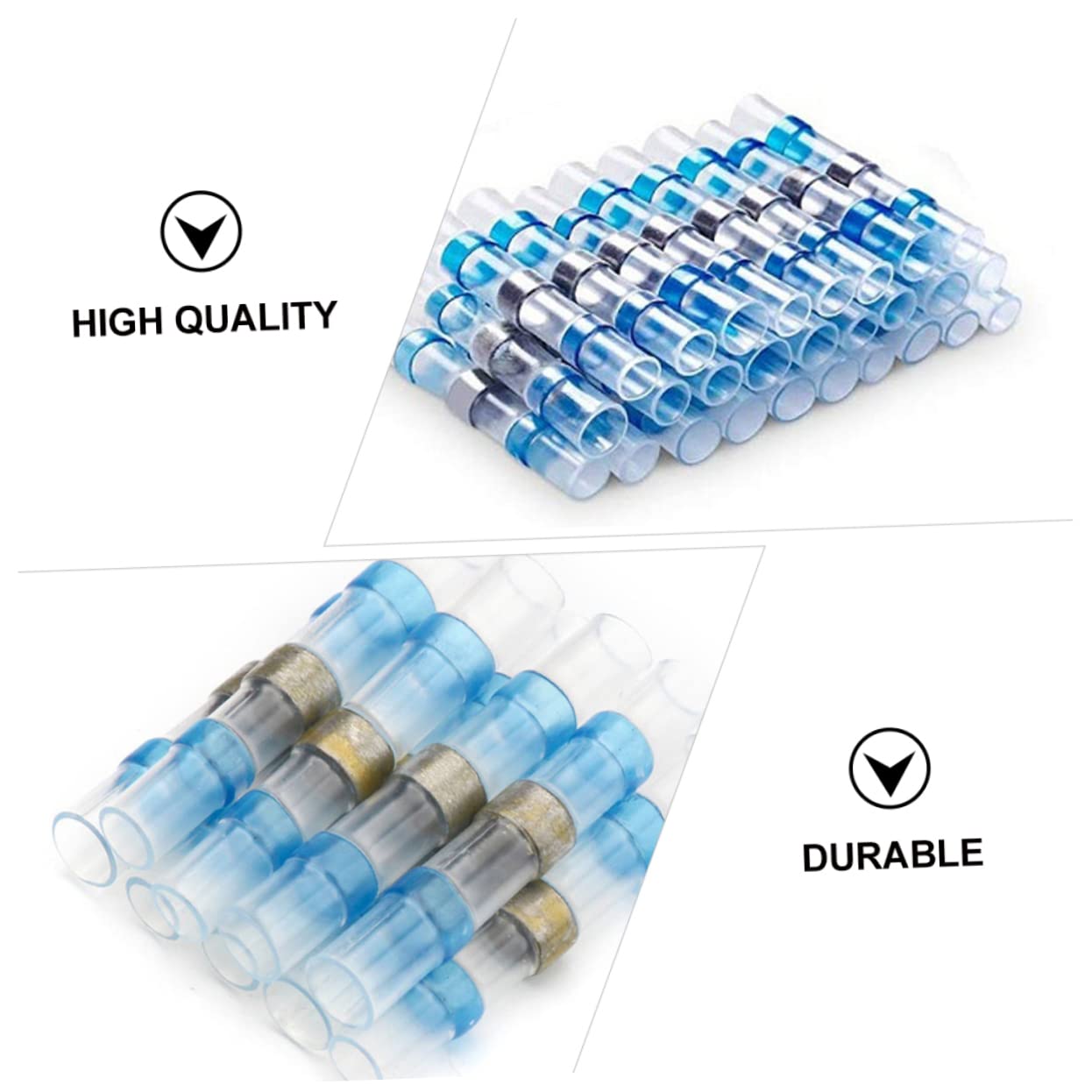 iplusmile 300pezzi Connettori Giunzione Elettrici Termoretraibili Per Cavi Kit Per Saldatura Con Maniche Isolanti Facile Installazione Per Auto e