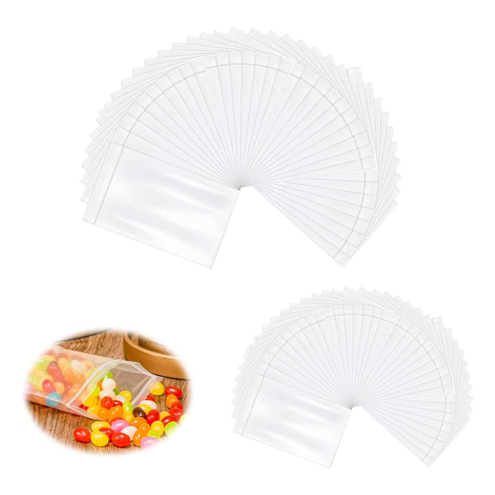 Amazon.co.jp: チャック付き袋 小分け袋 密封保存袋 200個セット 食品