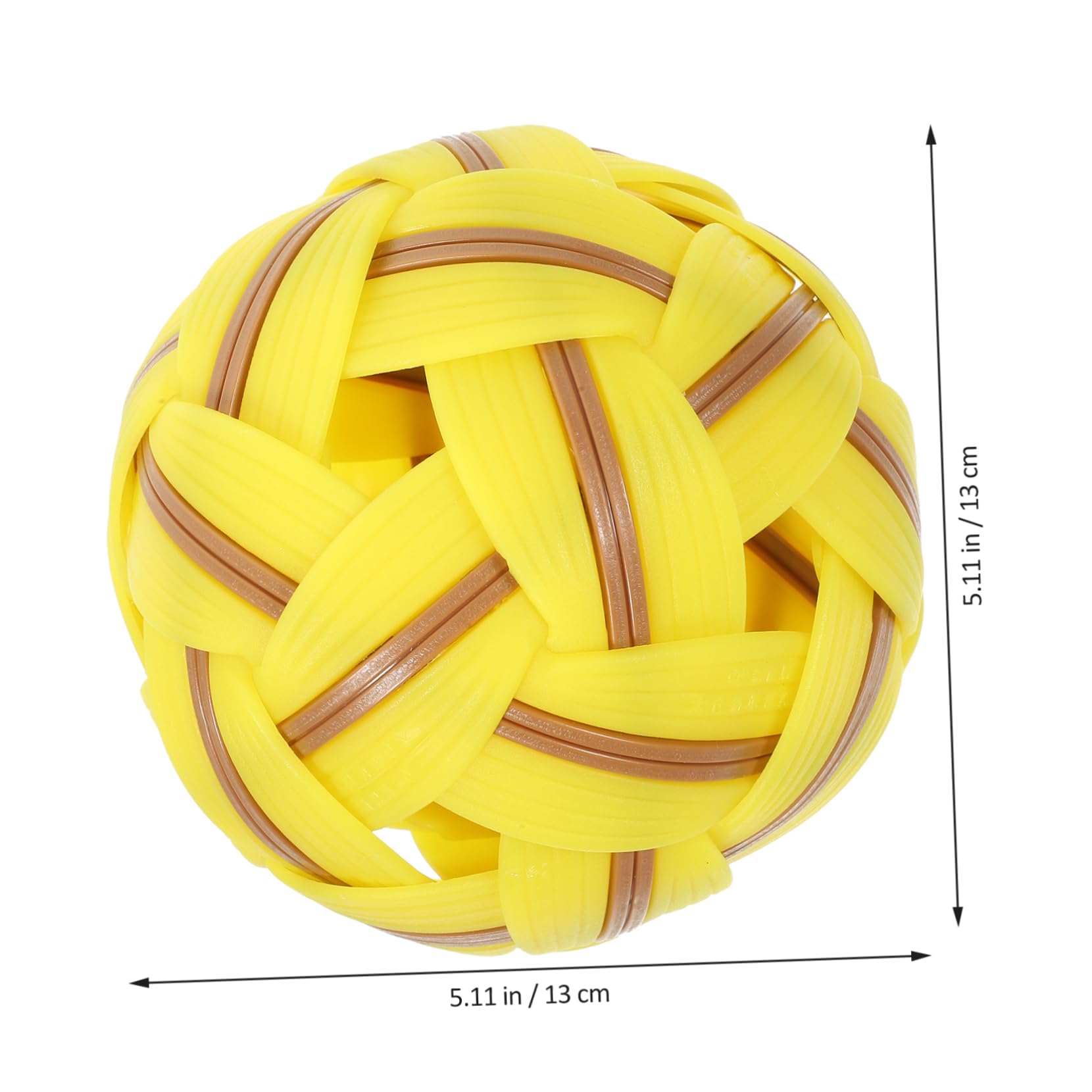 VICASKY Juguete de Fútbol de Plástico Resistente para Exteriores Bolsa de Red, Balón Tejido Amarillo Adecuado para Niños y Almacenamiento Fácil