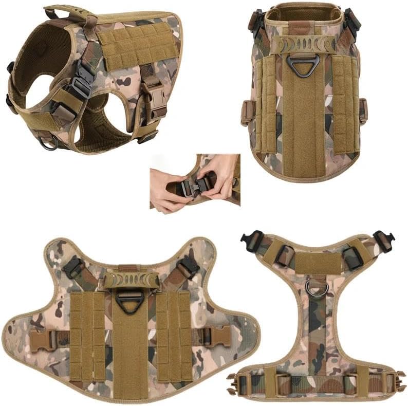海外直輸入ハーネス - ¥7,330 軍事戦術耐久性のあるナイロン犬ハーネスリーシュセット屋外ペットキャンプ狩猟トレーニングハーネスベスト大型犬ジャーマンシェパードマリノ