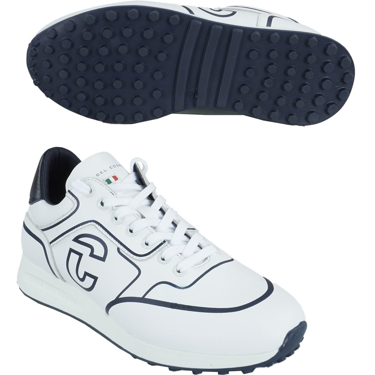 Duca del Cosma Mens Golf Shoe Flyer - White/Navy