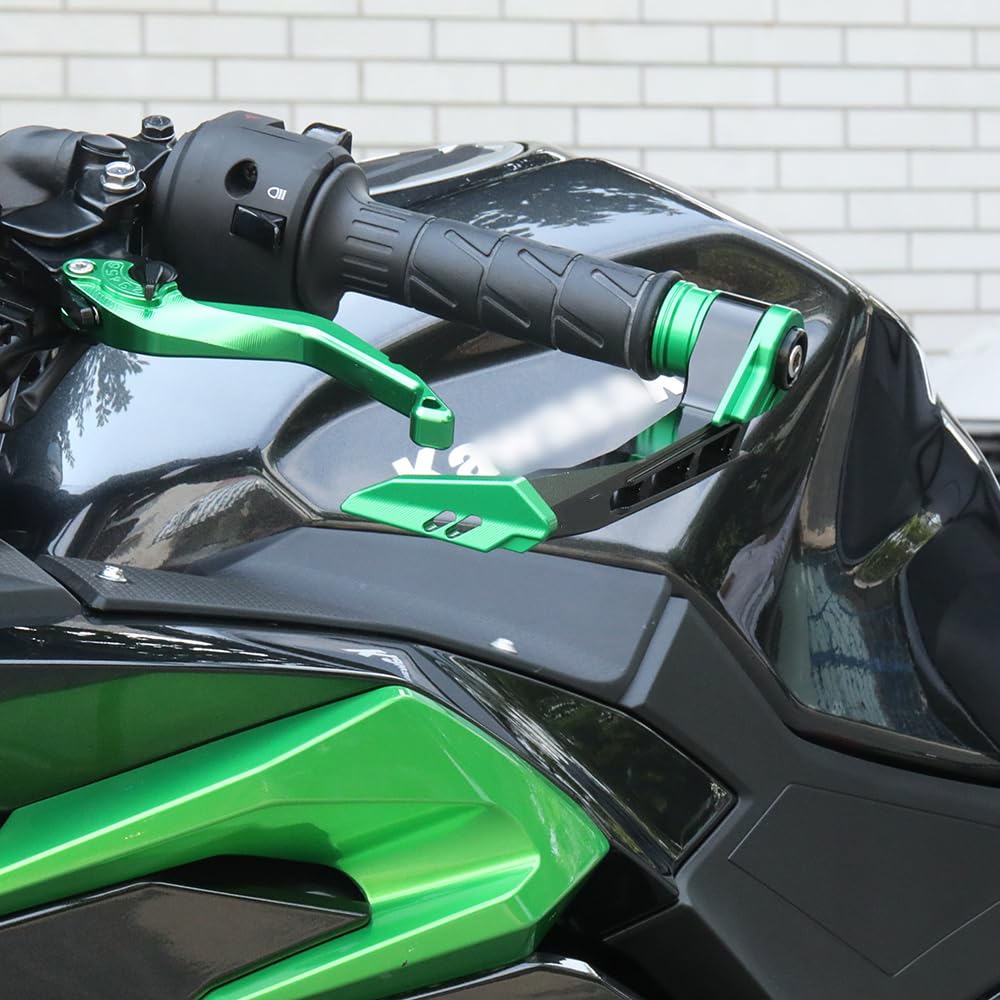 Modeer Per Ninja 500/SE 2024 2025 Paramani moto con protezione del manubrio integrata e protezione della leva del freno/frizione Ninja 500 500se accessori (nero)