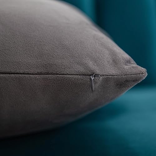 Miniatura 8 de Dezene - 2 fundas decorativas de terciopelo para almohada