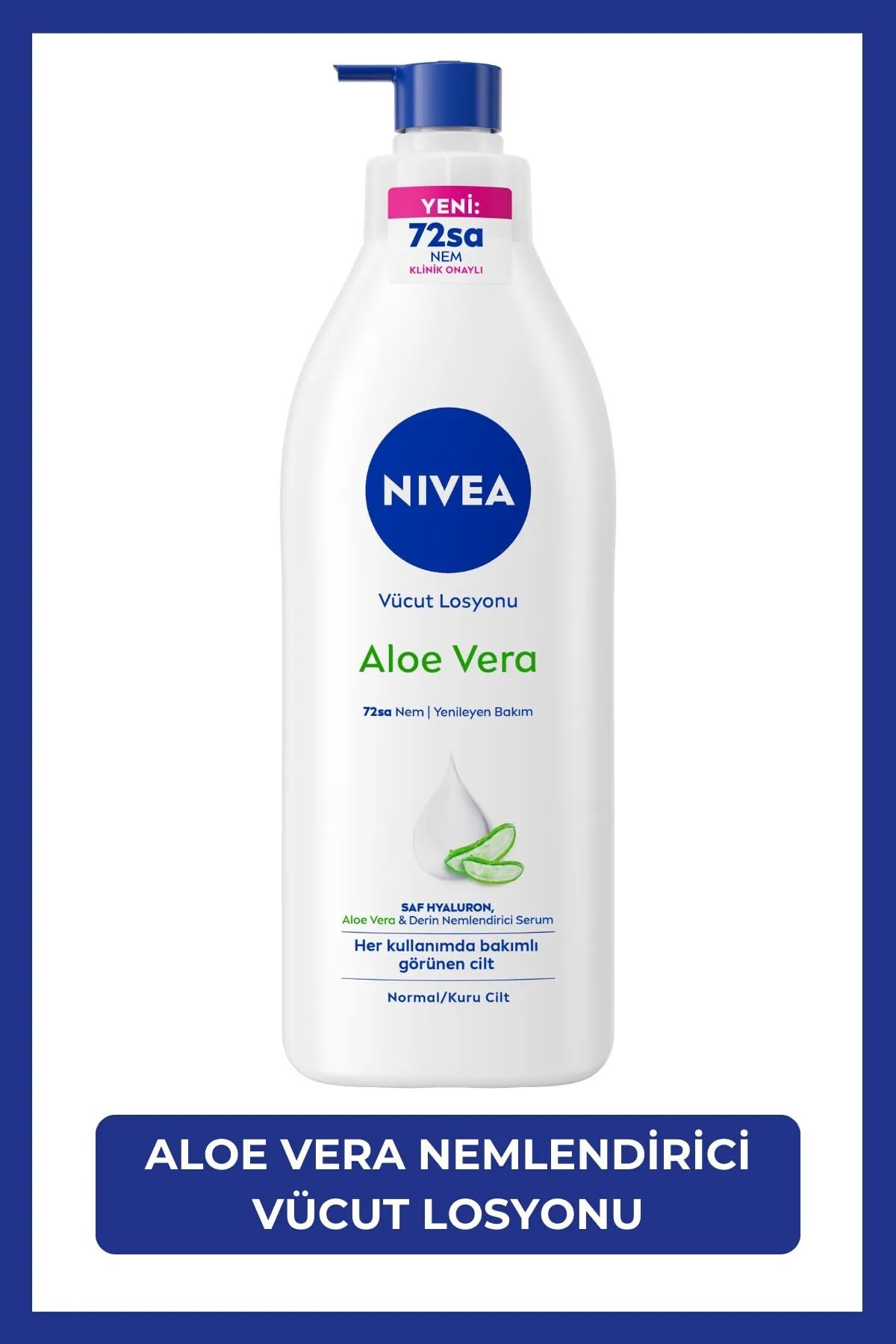 NIVEA Aloe Vera Vücut Losyonu, Normal/Kuru Ciltler İçin, 400ml