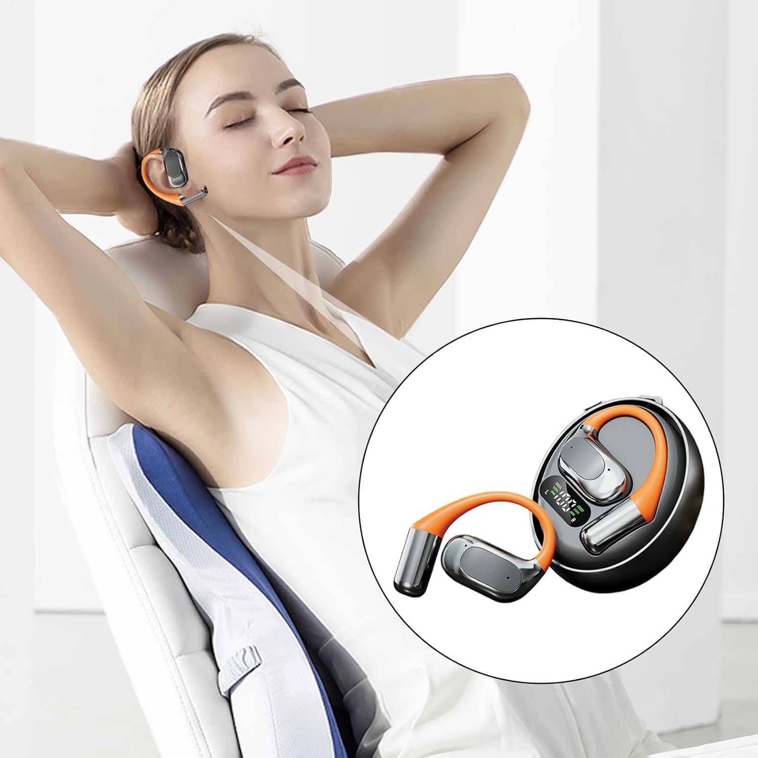 Translation Earphone | Wireless Translator Headphones,Language Translating Headphones, Instant Long Battery Life, Comfortable Fit for International Travel