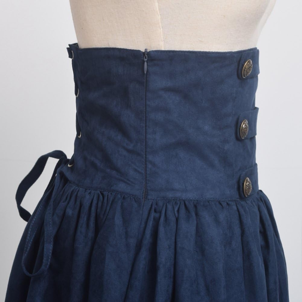 BLESSUME Gothic Skirt Lolita Steampunk High Waist Walking Skirt - Image 5