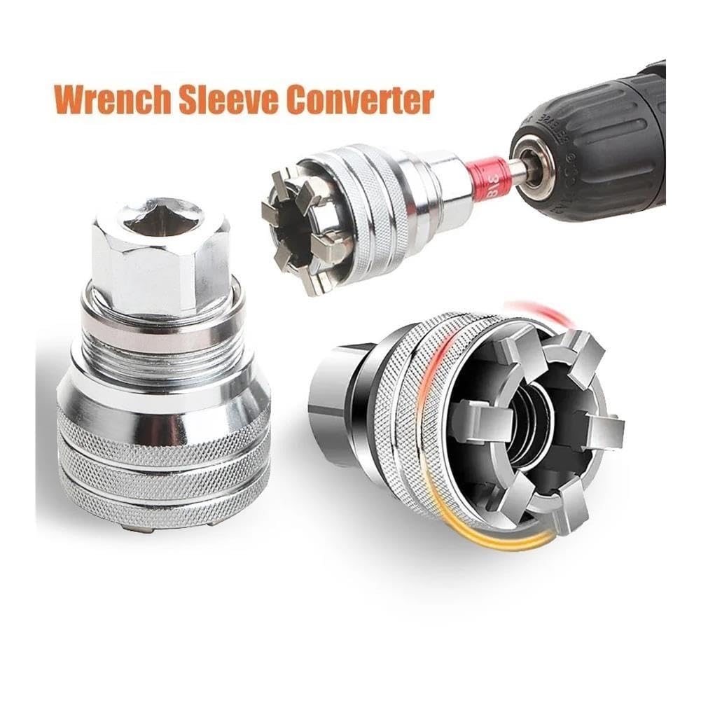Bigbibi Adattatore a bussola universale da 3 pezzi da 10-19 mm for chiave inglese da 3/8-3/4"