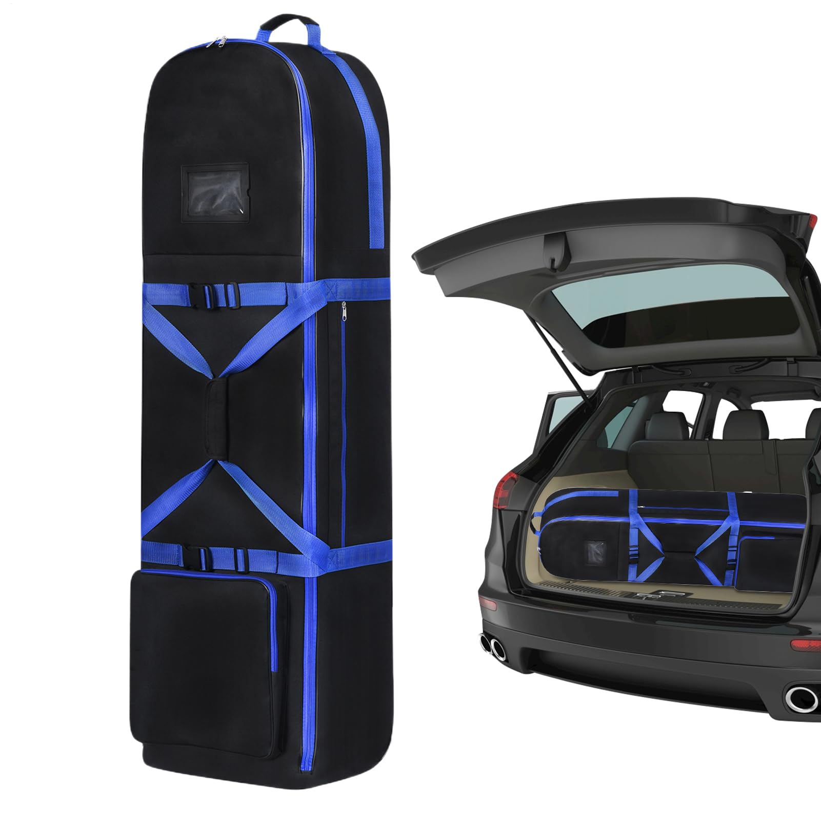 Golf Reisetasche wasserdichte große Ausführung mit Tragegriff und Rollen | Golftaschen Koffer für Flugreisen für Damen Herren, Outdoor Training und Wettkampf