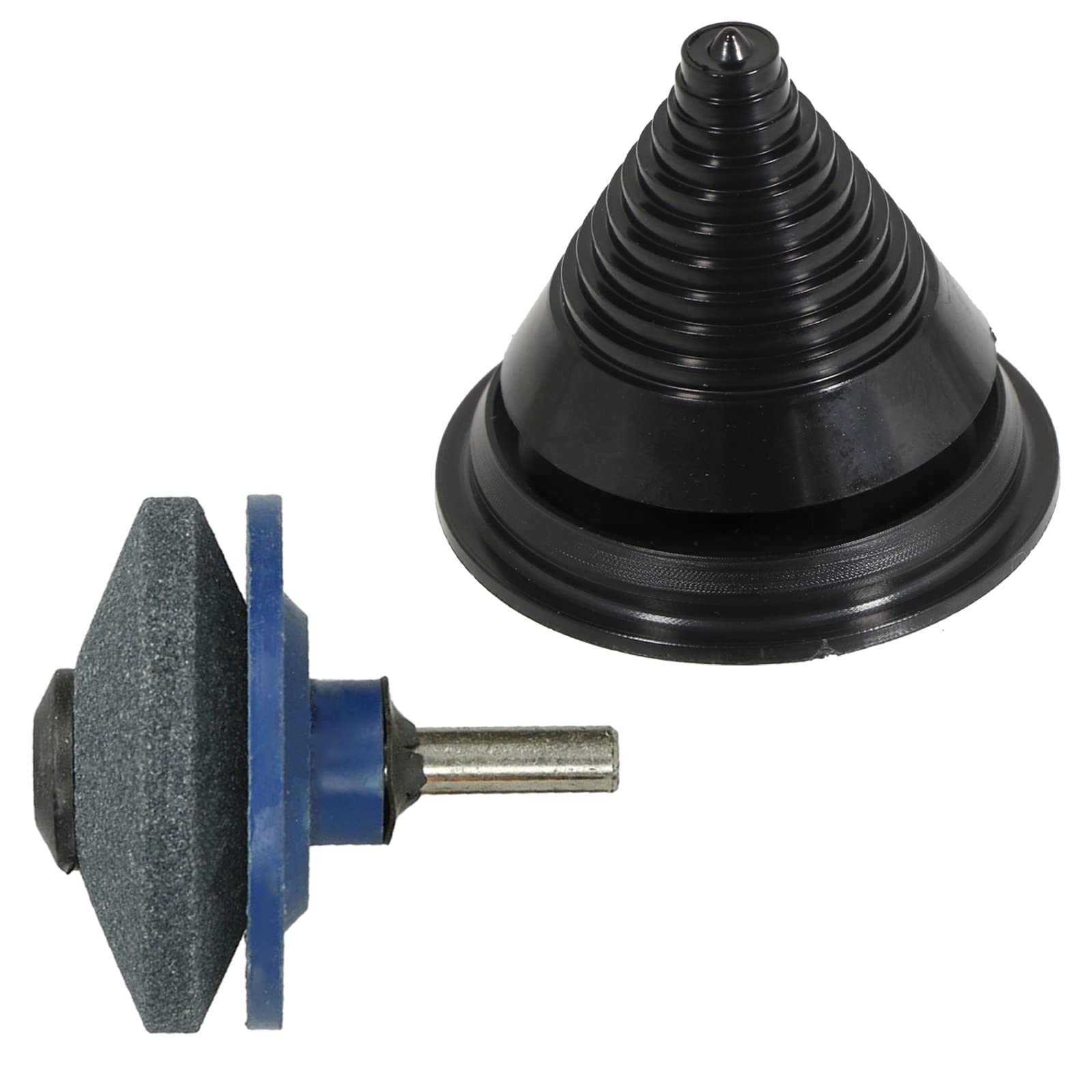 Spares2go Blade Balancer Cone for Lawnmower Brushcutter + Sharpener Attachment