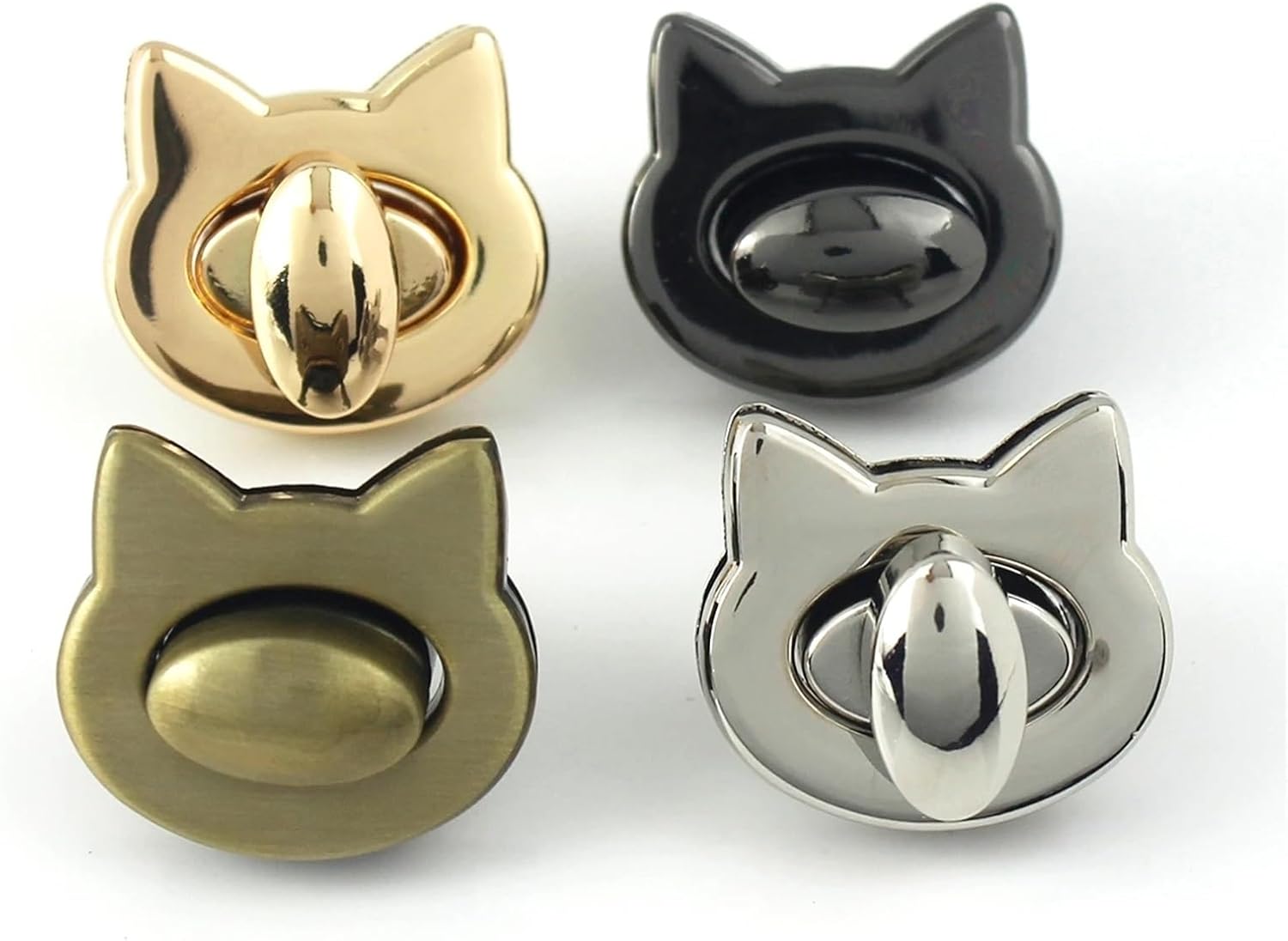 Metal Cat Turn Lock Twist Clasp Hardware 1Pcs(D)