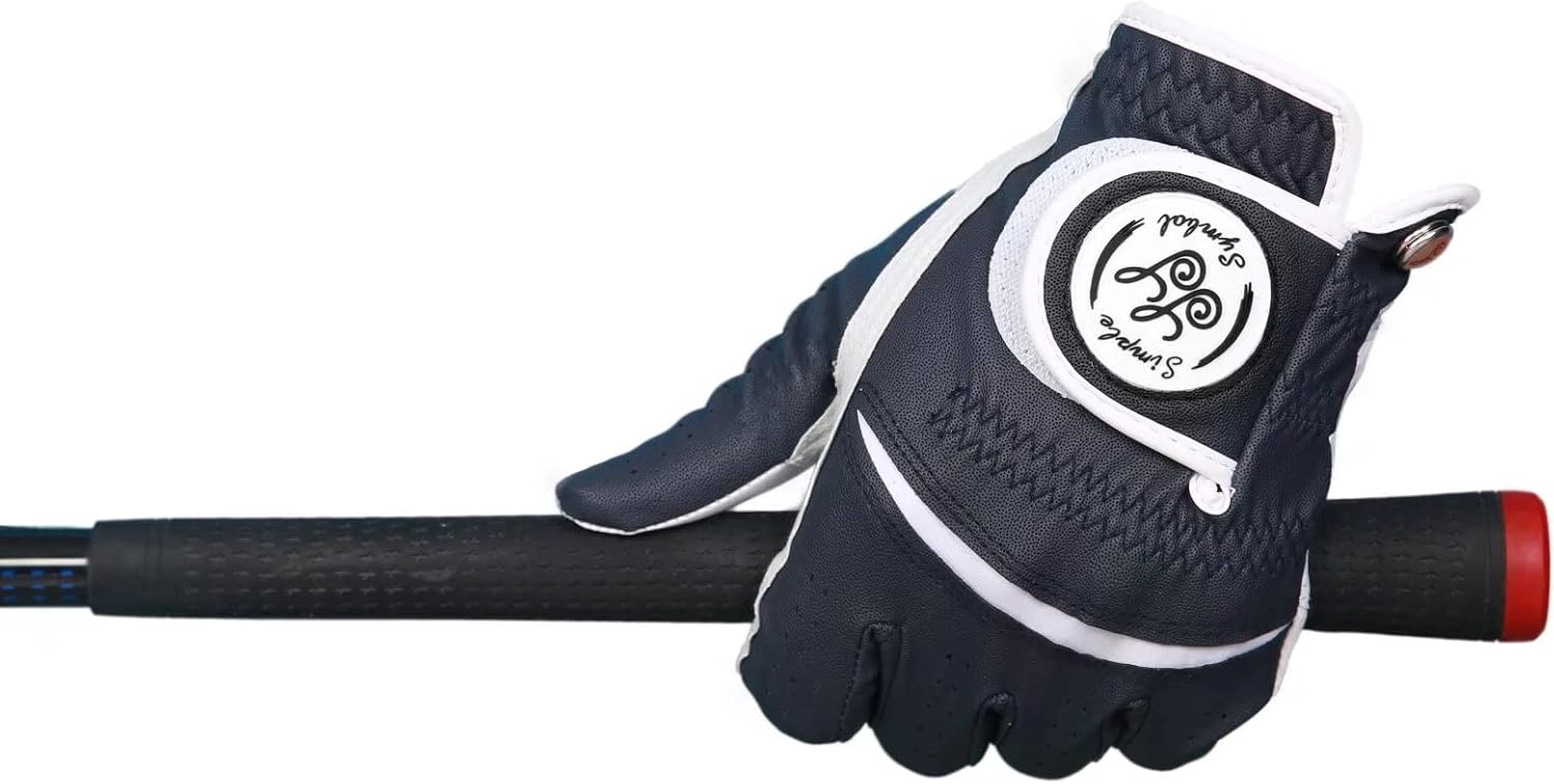 Men's Golf Glove High Grade Leather Left Hand Right Hand Value Three Pack Small/Medium/Large/XL