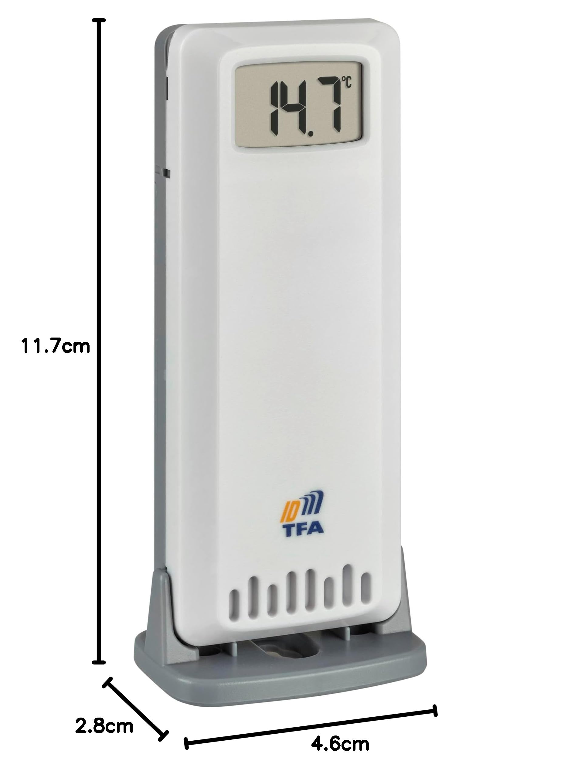 TFA Dostmann TFA-ID nadajnik zastępczy/dodatkowy ID-A0, 30.3900.02, do temperatury i wilgotności powietrza, do stacji TFA.me, do kontroli klimatu, na zewnątrz lub wewnątrz, zasięg 100 m, 868 MHz,