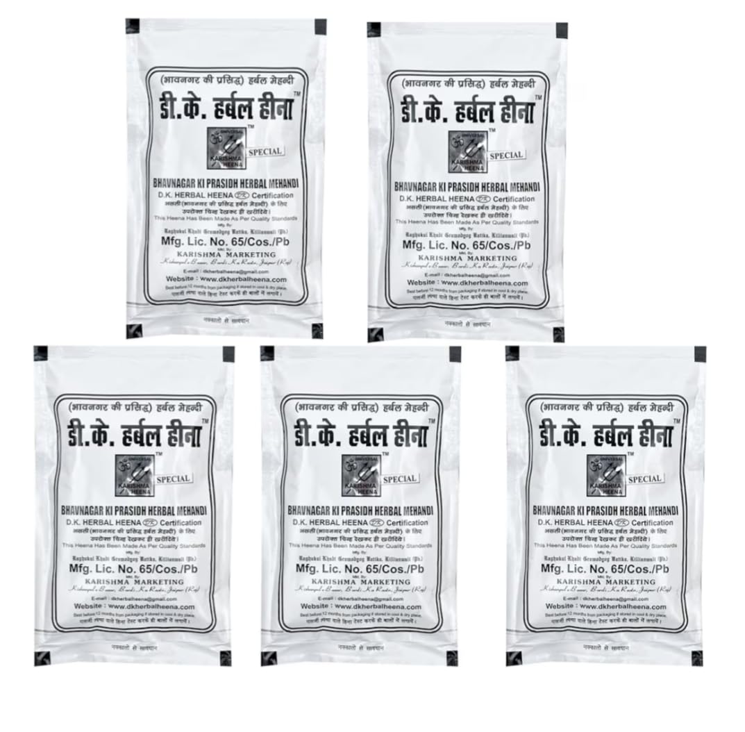 D K Henna Herbal Black Mehndi 40x5 G (Pack of 5)-image-16