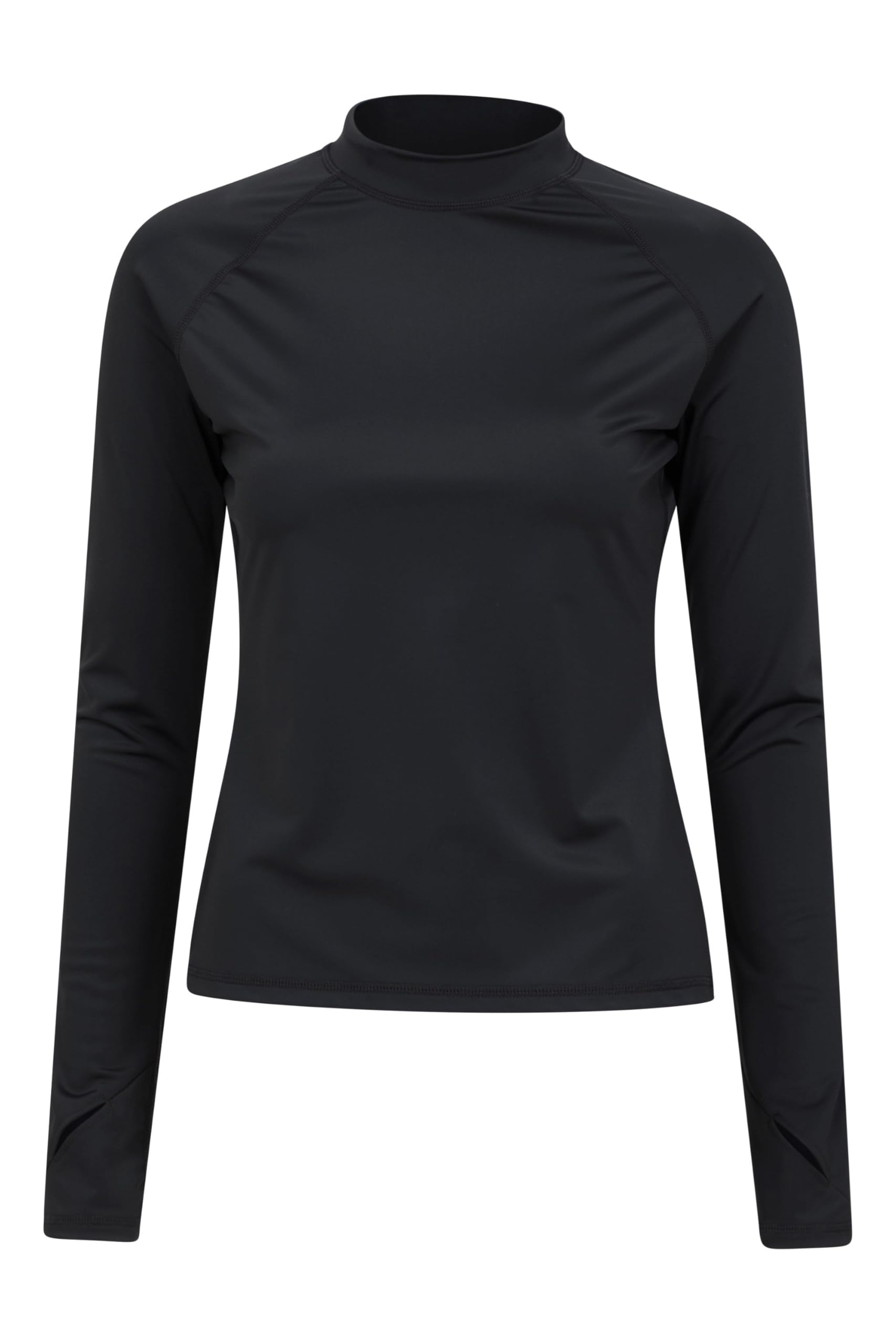 Womens Long Sleeve Rash Vest - Black