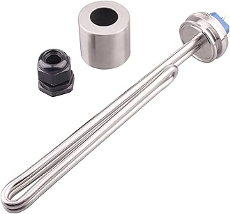 DERNORD 1.5" Inch (OD50.5mm) Tri-clamp Foldback Heating Element Stainless Steel Immersion Water Heater (240V 2500W)