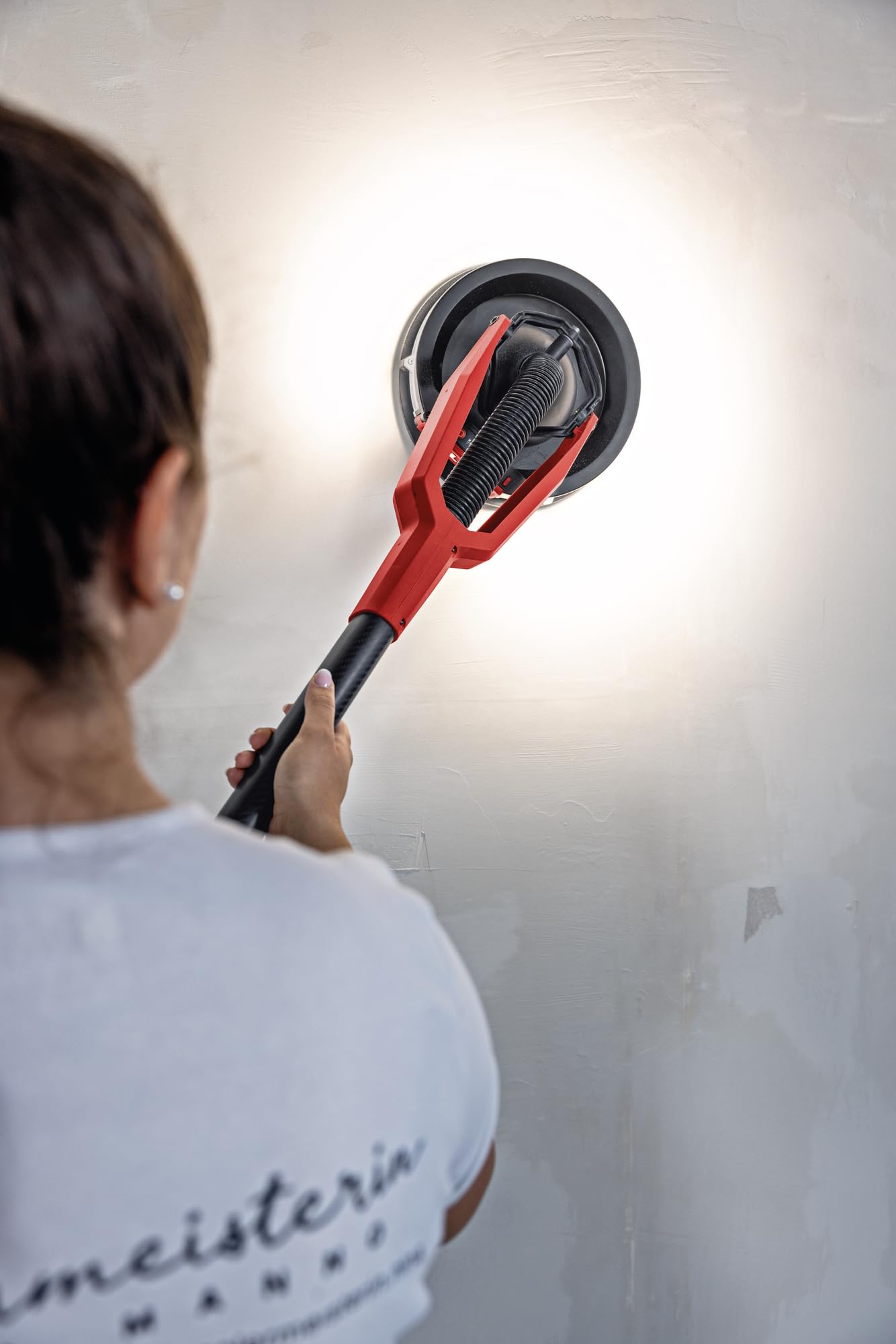 FLEX Akumulatorowy pierścień świetlny WL 1000 GE 6 (oświetlenie LED do szlifierki ściennej i sufitowej GE 6, 2 poziomy jasności, z przyłączem ładowania USB-C, wskaźnik pojemności akumulatora, lampa