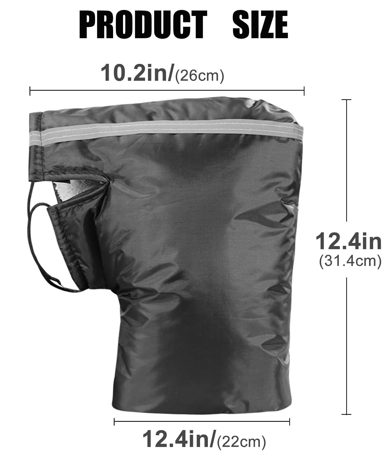 Manicotti Universale per Manubrio Moto, Manubrio Antivento Inverno Scooter, Ispessito di Protezione Guanti Caldi Moto con Peluche, Applica a Inverno Mano Prevenire Congelamento Mani