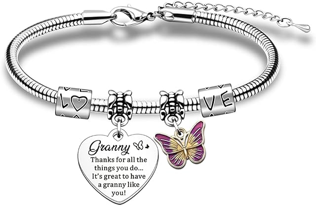 SMARGO Granny Bracelets Birthday Women Charm Jewellery Presents Mothers Day Gifts From Grandchildren