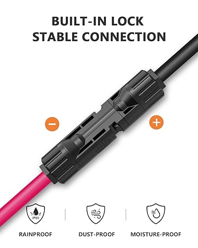 Miniatura 6 de Cable de extensión de conectores de panel solar 6 en 1, conectores hembra y macho de panel solar 14AWG a XT60 Anderson 4 cables adaptadores de CC