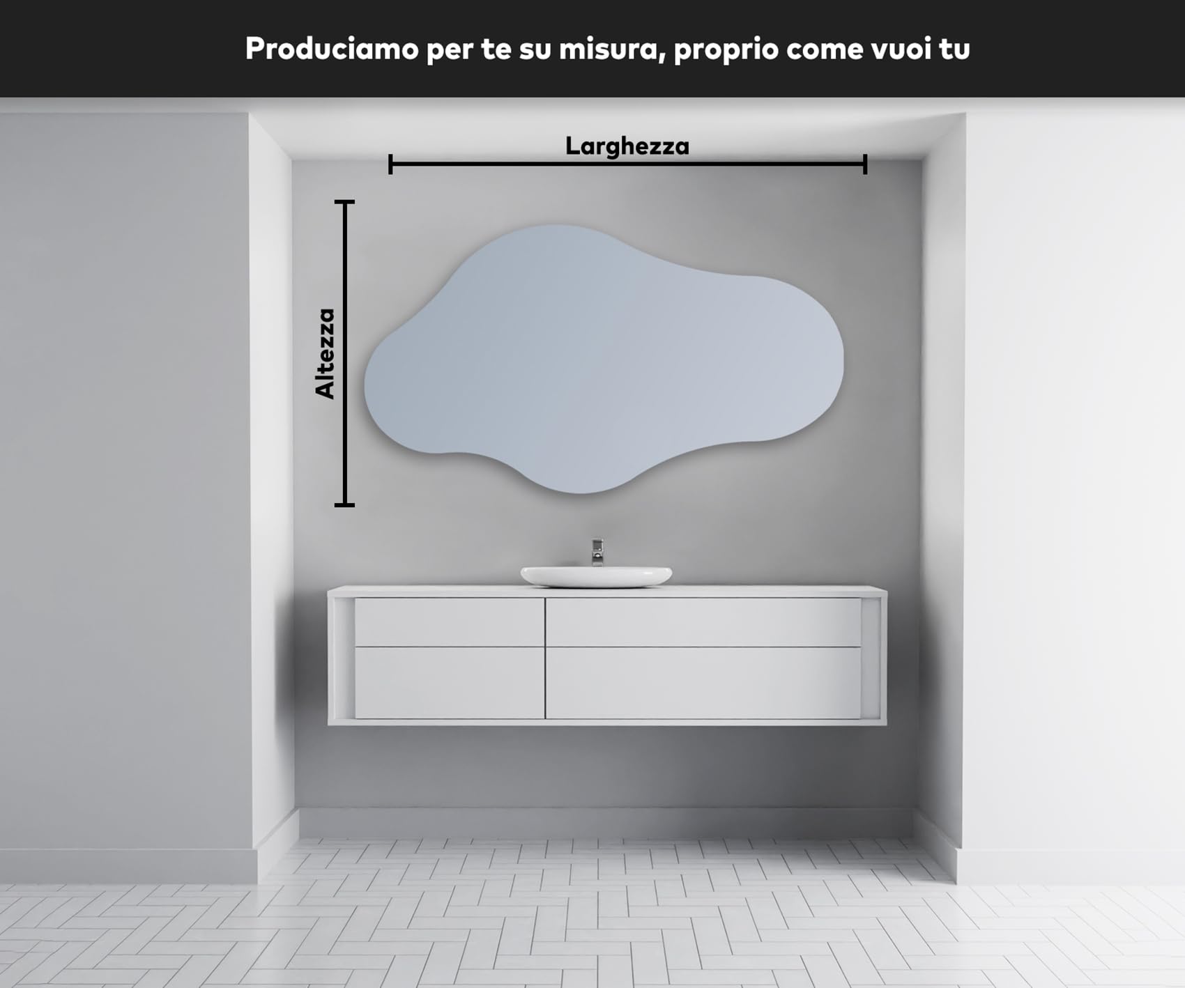 A ARTFORMA Specchio 94x54 cm CHM221 x58, LED, Illuminazione | su Misura, moderno specchi con illuminazione, retroilluminato, CHM221