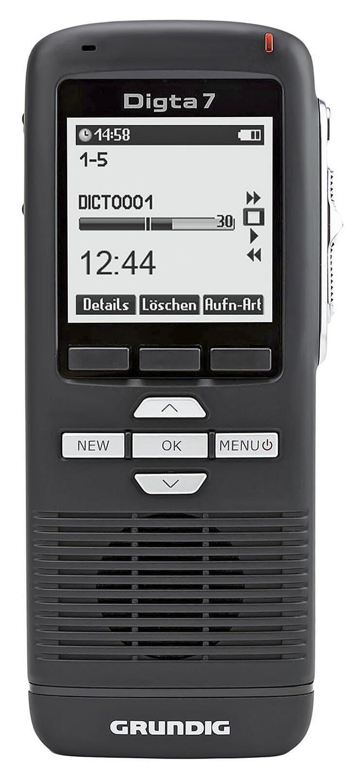 Grundig Digitales Diktiergerät Digta 7 (PDM7020-12), Handdiktiergerät inklusive Diktiersoftware, 160 x 160 pixels