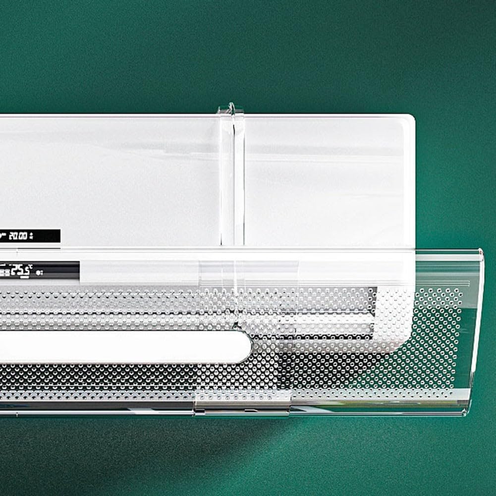 SPORTARC Parabrezza trasparente per condizionatore d'aria, 53-95 cm, regolabile, anti soffiaggio diretto, deflettori per aria condizionata, evita il soffiaggio diretto