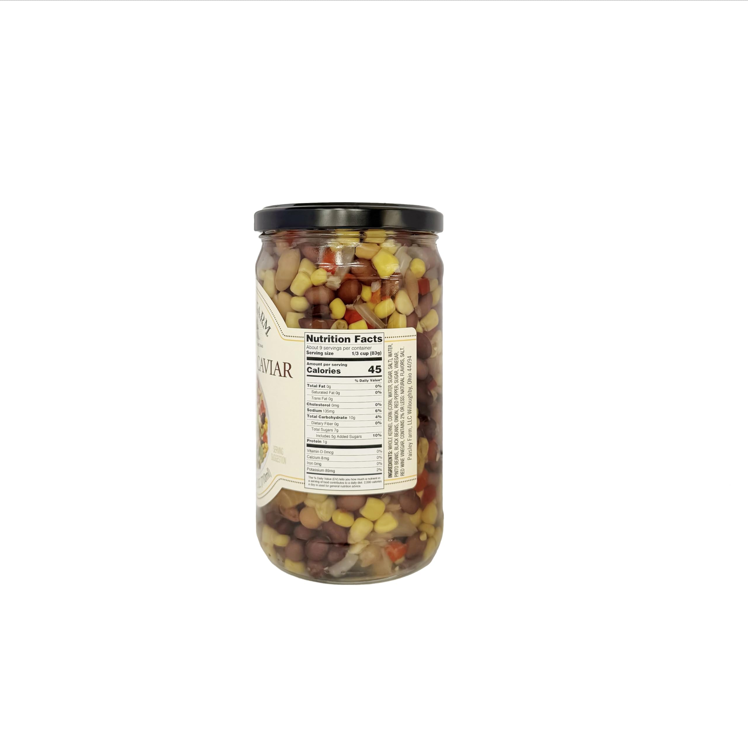 Paisley Farm Cowboy Caviar 2-Pack – Ready-to-Serve Bean & Corn Medley – Gluten-Free Southwestern Side Dish or Dip – 24 oz Jars