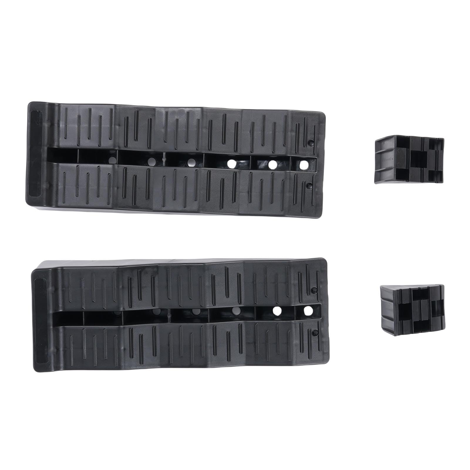 Haofy Rampa Poziomująca do Pojazdów Kempingowych 11000LBS Nośność Wytrzymały 3-stopniowy Blok Poziomujący, Konstrukcja Antypoślizgowa, Odpowiednia do Samochodów Kempingowych i Przyczep (Bez torby)