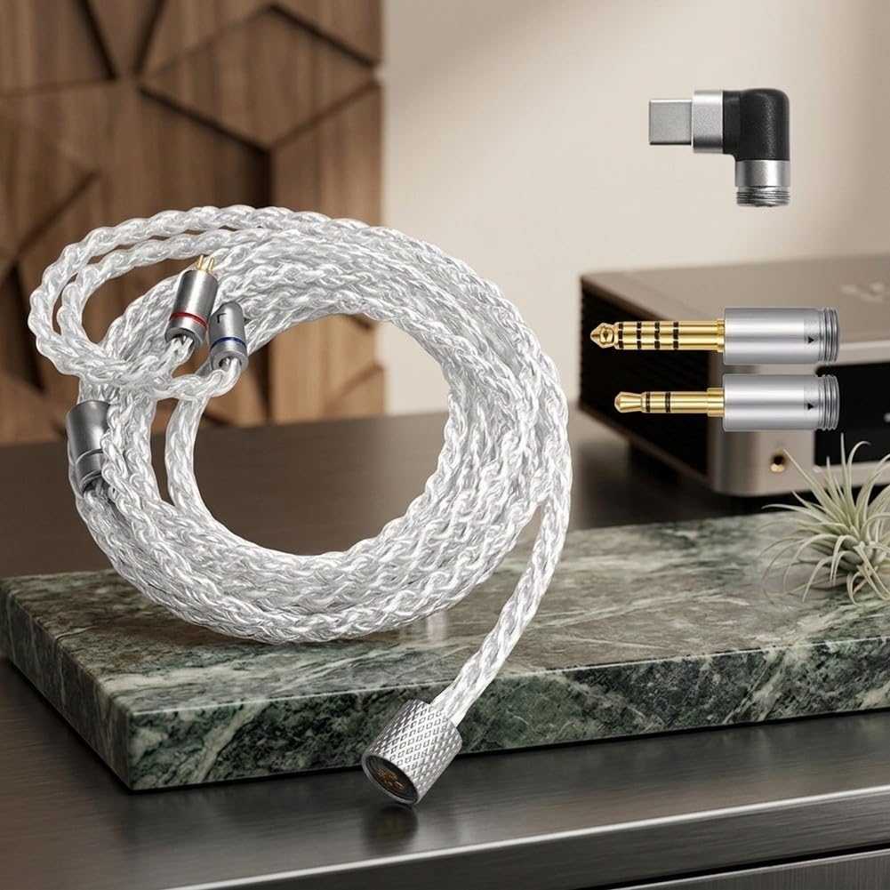 Cavo Hi-Fi 1,2m Argento per Audiofili Cavo Hi-Fi 1,2m Argento (3 in 1)