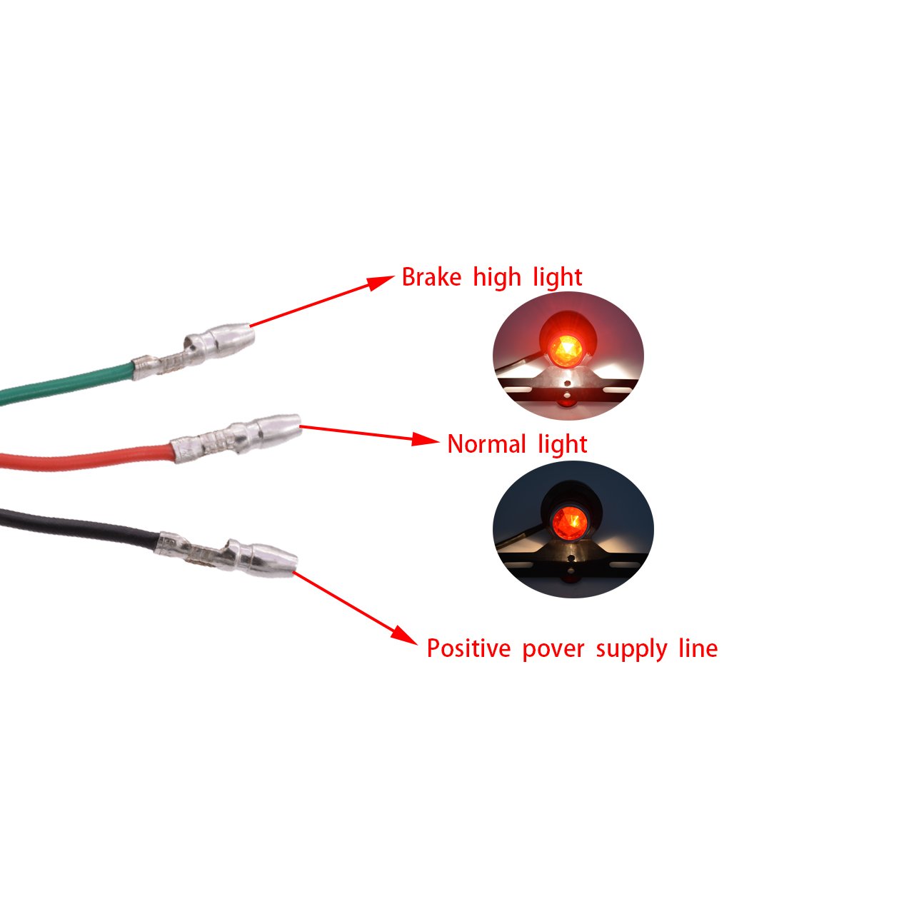 KaTur - Portatarga per moto, con luce di stop, per Harley Chopper/Cruiser/Racer/Bobber/Cafe