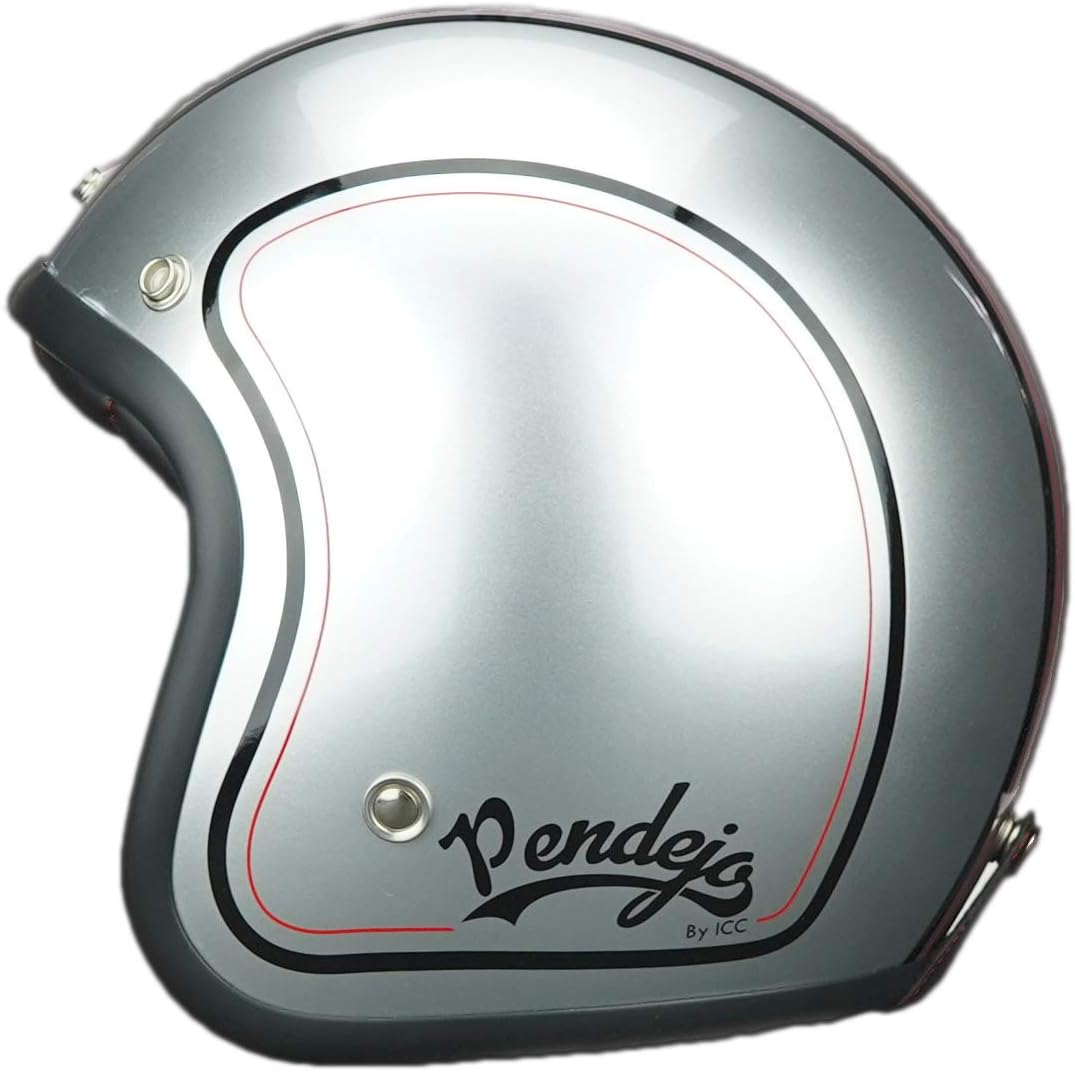 Casco Jet Moto Personalizzato Iguana Pendejo - Nero Opaco Con Rivetti, Omologato ECE, Chiusura Micrometrica, Taglie XS (Calotta Singola)