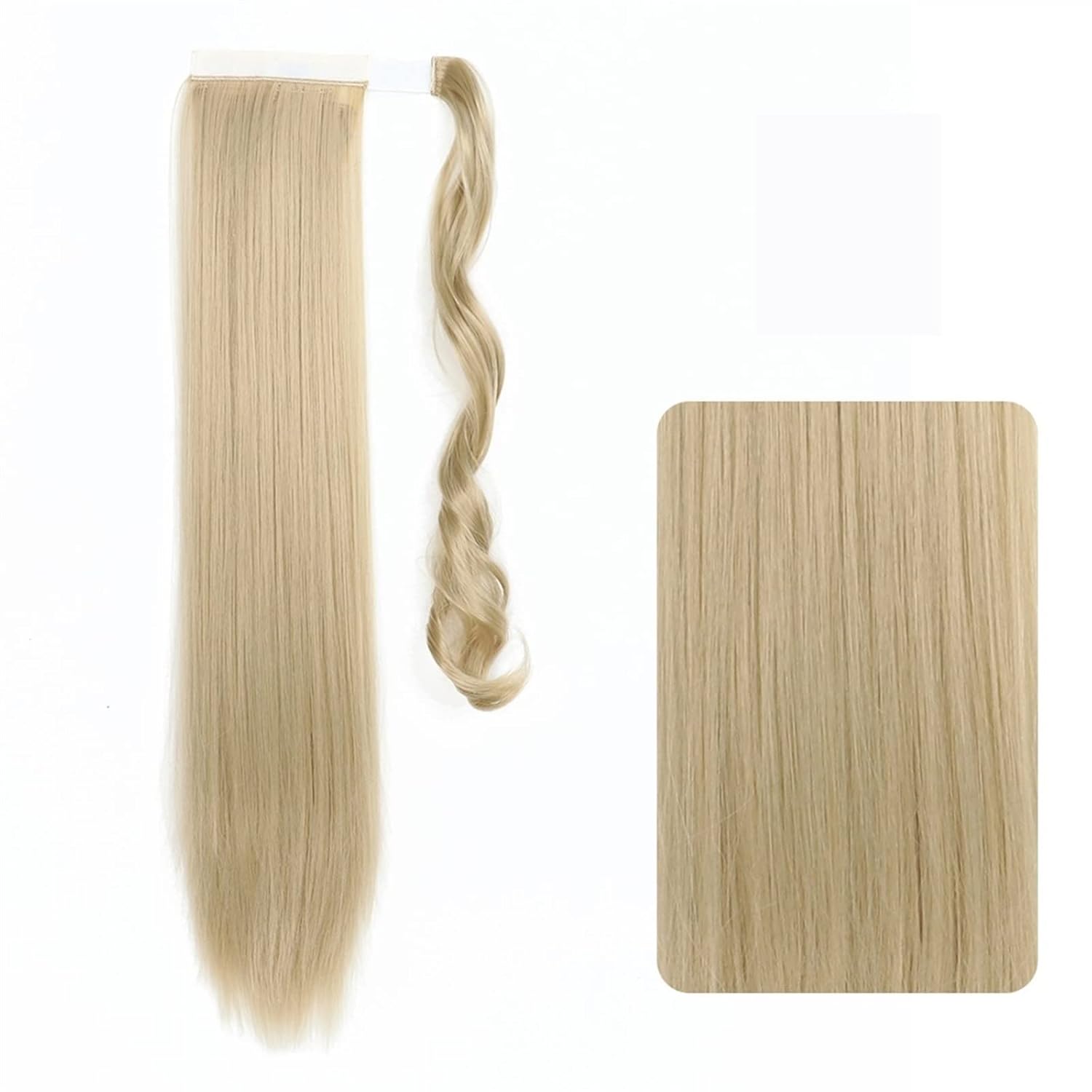 GSOUL Hair Bun Pieces for Women 22-32 Inch Synthetic Long Straight Ponytail Headband Wig Wrap Hair Clip Extensions Bun for Women