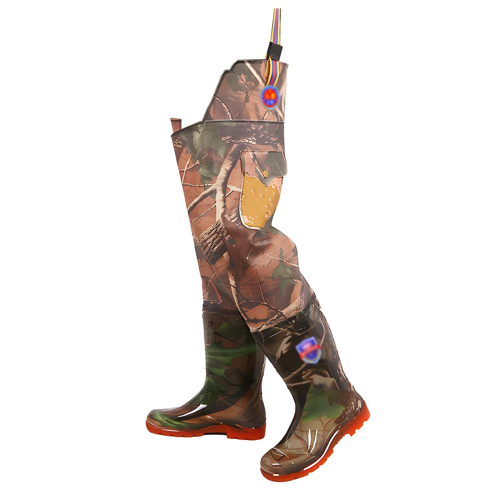 Waders hip Wader da Pesca Antiscivolo, Comodi Wader Mimetici Fatti Per Durare, Per La Caccia Ai Torrenti Paludosi